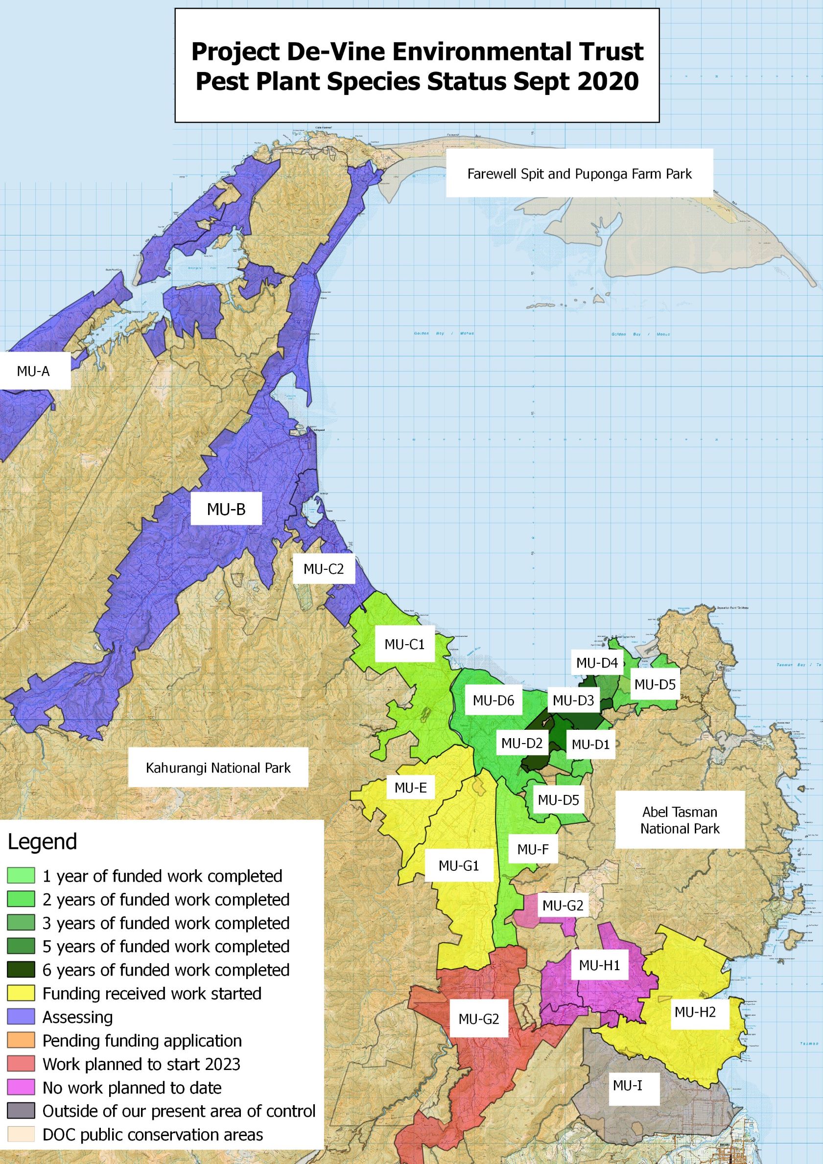 PDVET Pest Plant Species Status Sept 2020